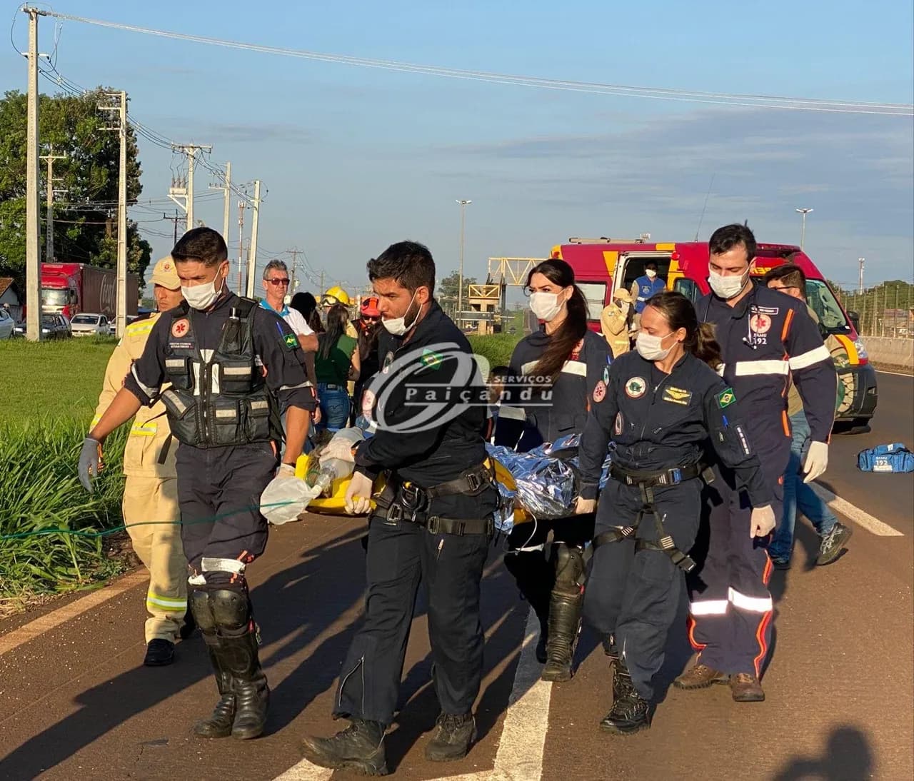 Pedestre é entubada após ser atropelada por moto na rodovia em Paiçandu