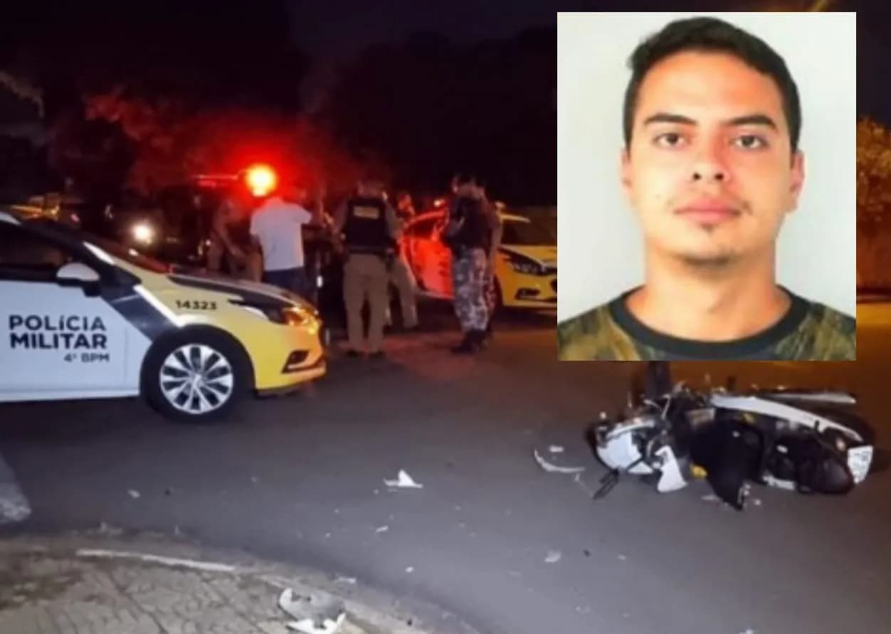 Ao fugir de abordagem homem morre após bater moto contra carro durante fuga da polícia