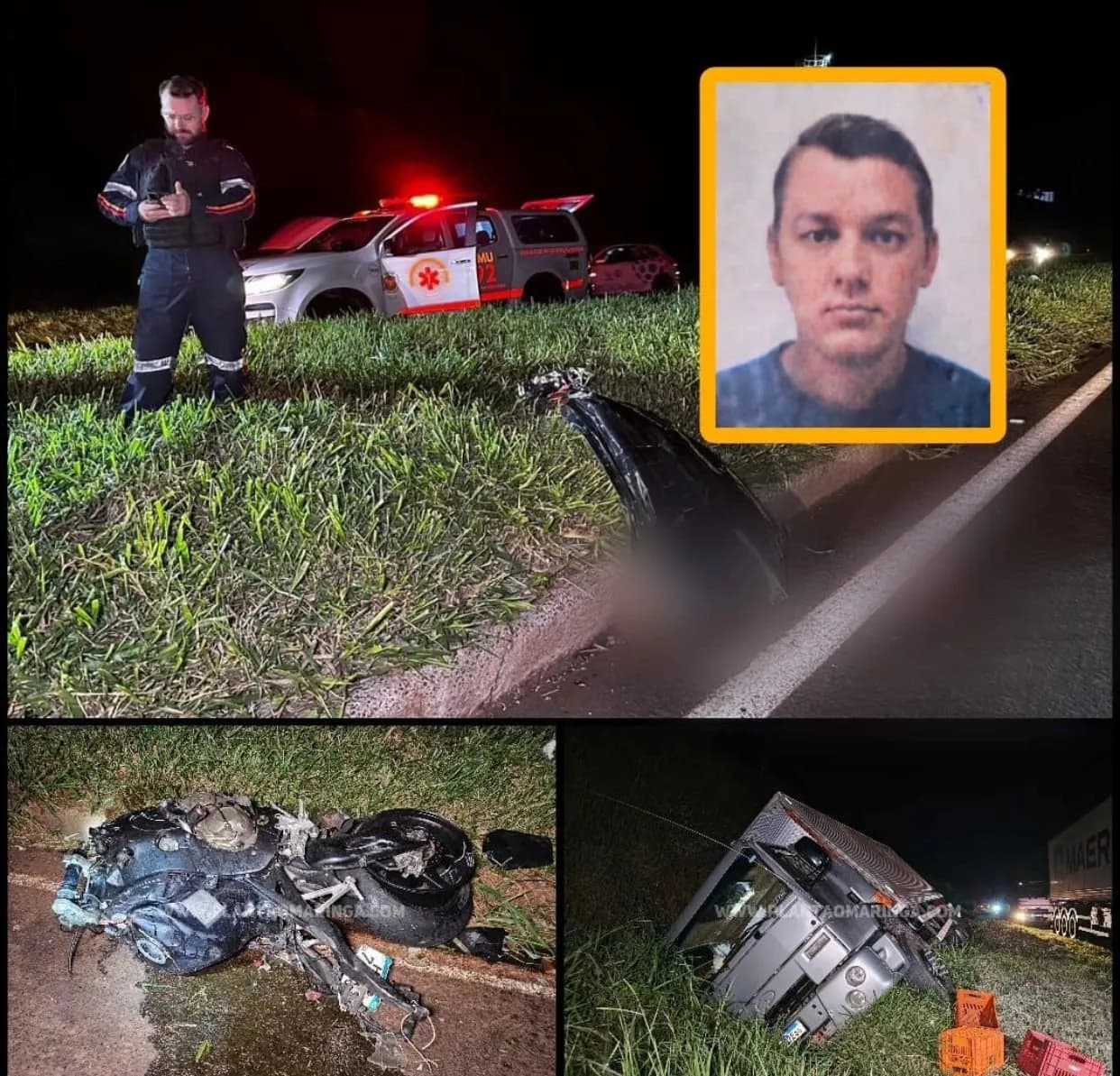 Motociclista morre após grave acidente na rodovia em Marialva