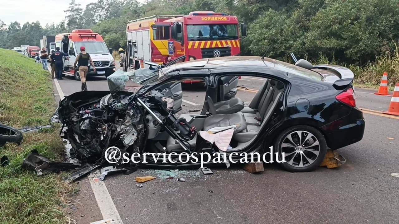 Médico do SAMU é socorrido com ferimentos graves após batida violenta na PR-323