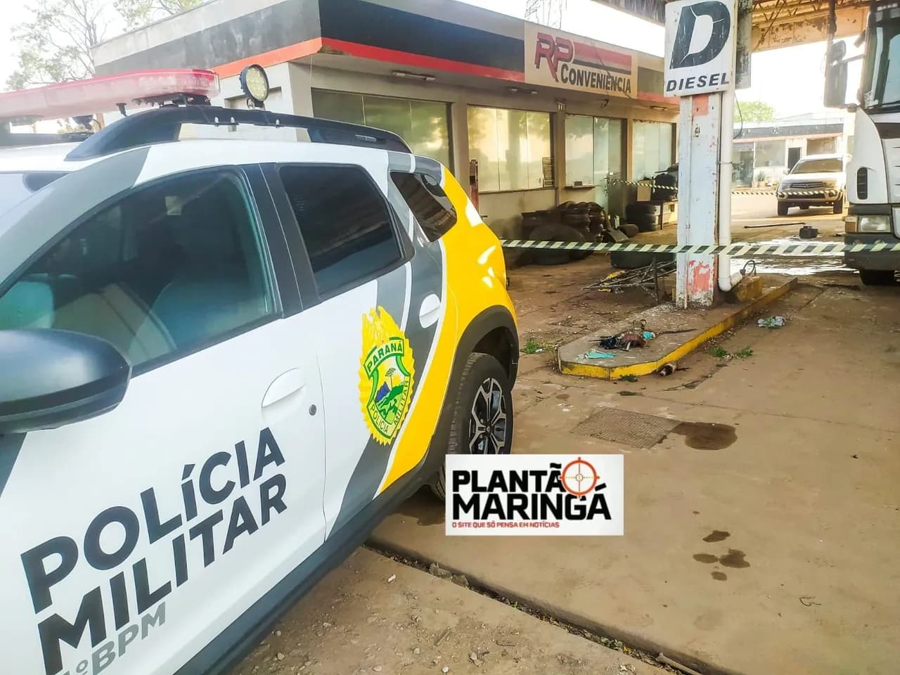 Homem morre após cair de caminhão em pátio de posto de combustível desativado no Contorno Sul