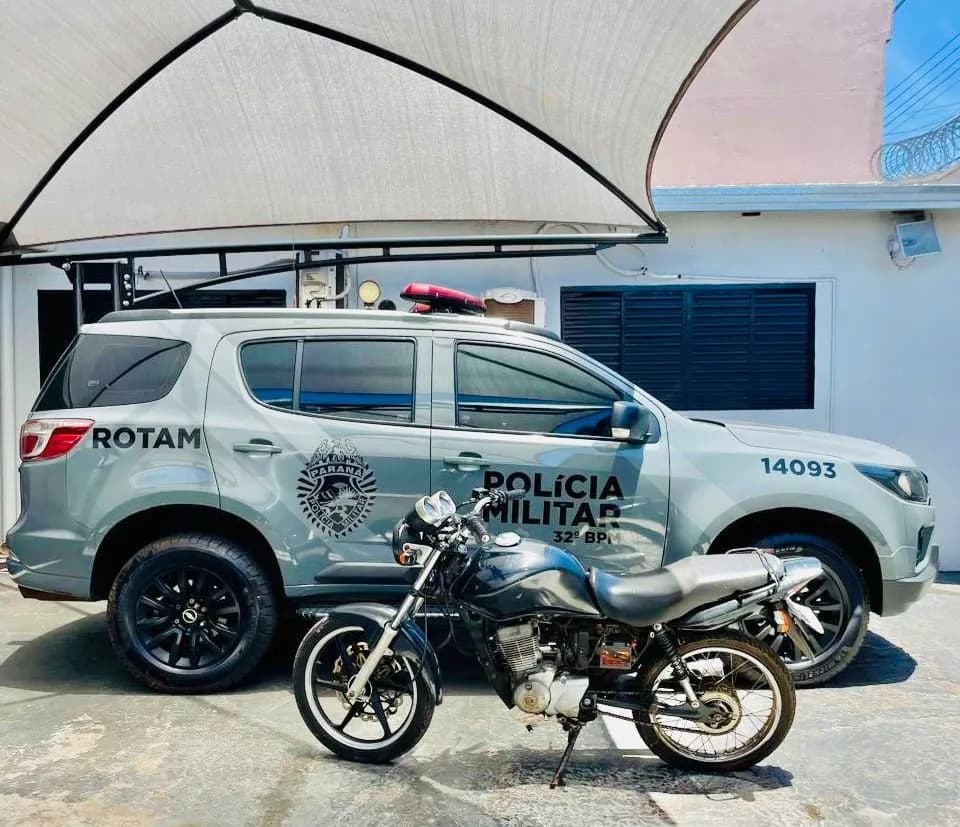 Polícia Militar recupera motocicleta furtada em Paiçandu antes de registro do crime