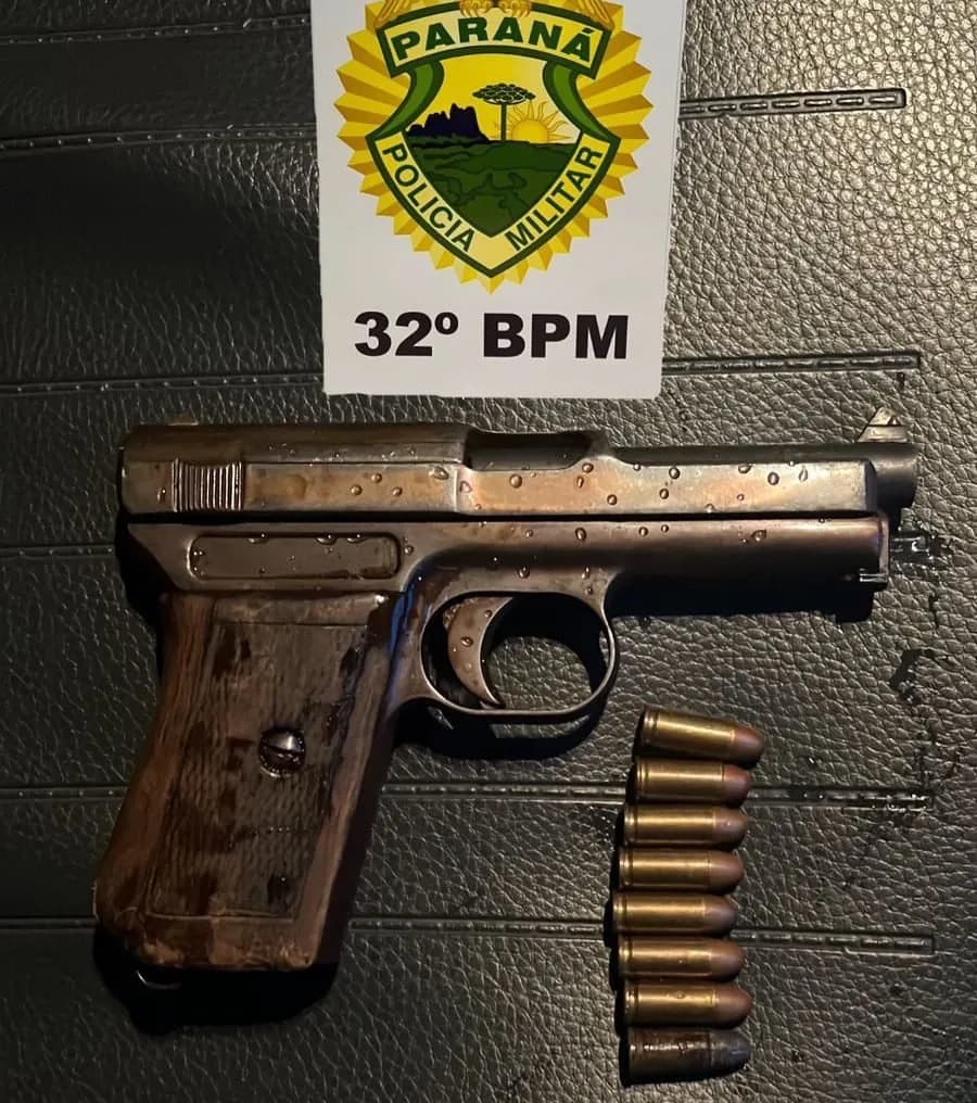 Polícia militar apreende arma de fogo após homem ser socorrido pelo SAMU em Paiçandu