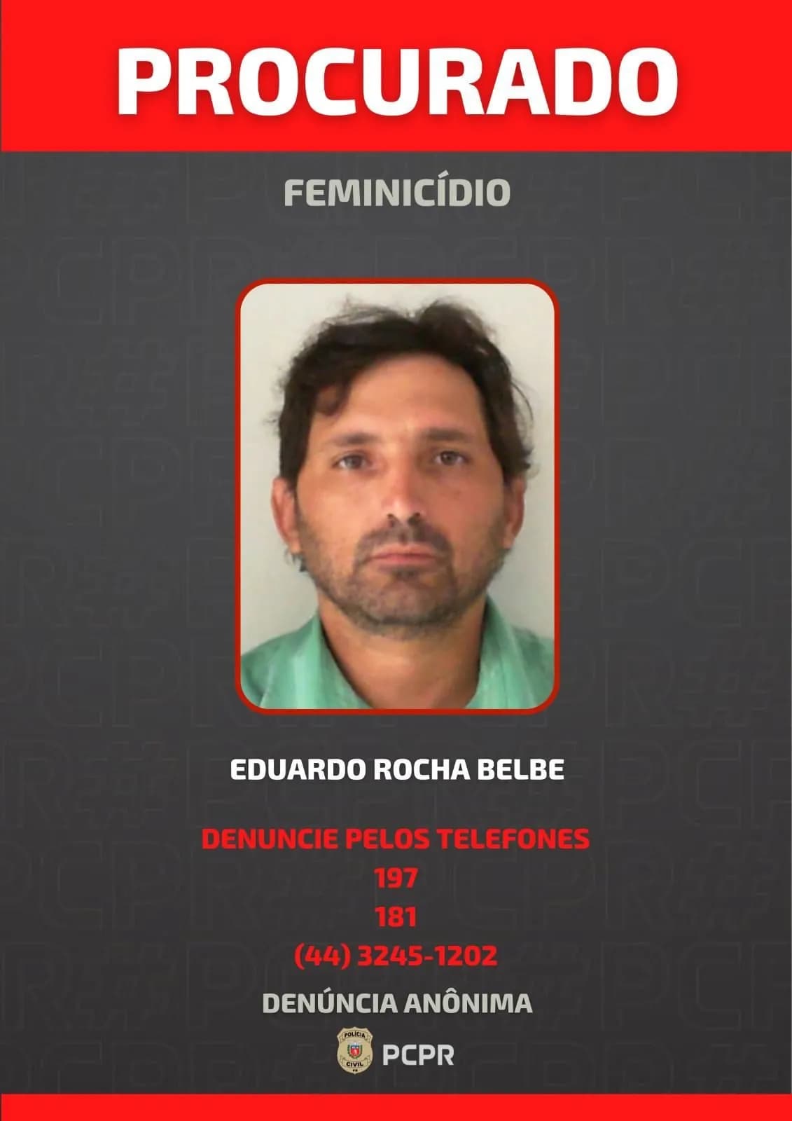 Homem que matou esposa em Mandaguaçu é procurado pela polícia.