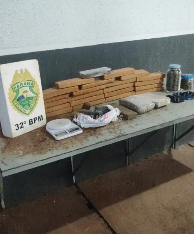 ROTAM realiza prisão por tráfico de drogas em Paiçandu - mais de 16kg de maconha foram apreendidas