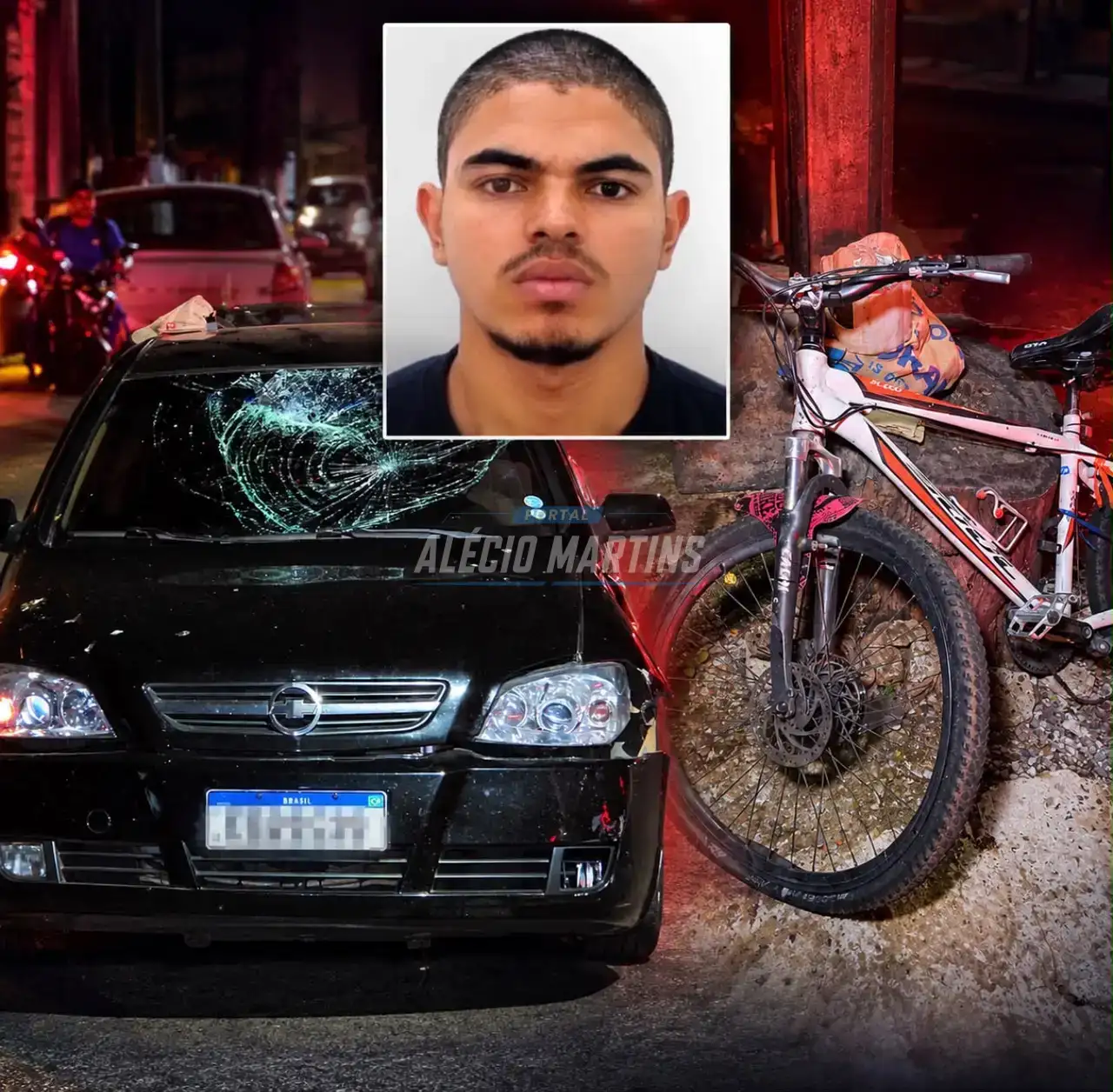 Ciclista morre após ser atingido por carro dirigido por amigo de infância em Sarandi