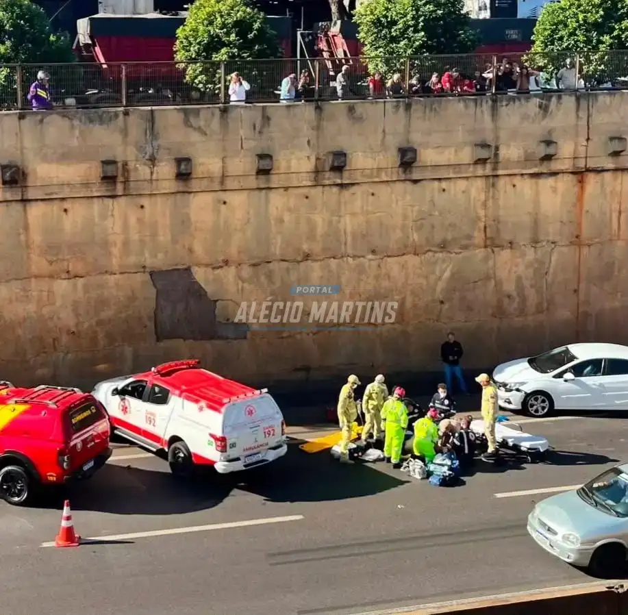 Motociclista é intubado após grave acidente na BR-376, em Sarandi