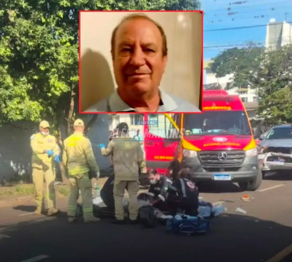Motociclista de 75 anos morre após acidente em Maringá