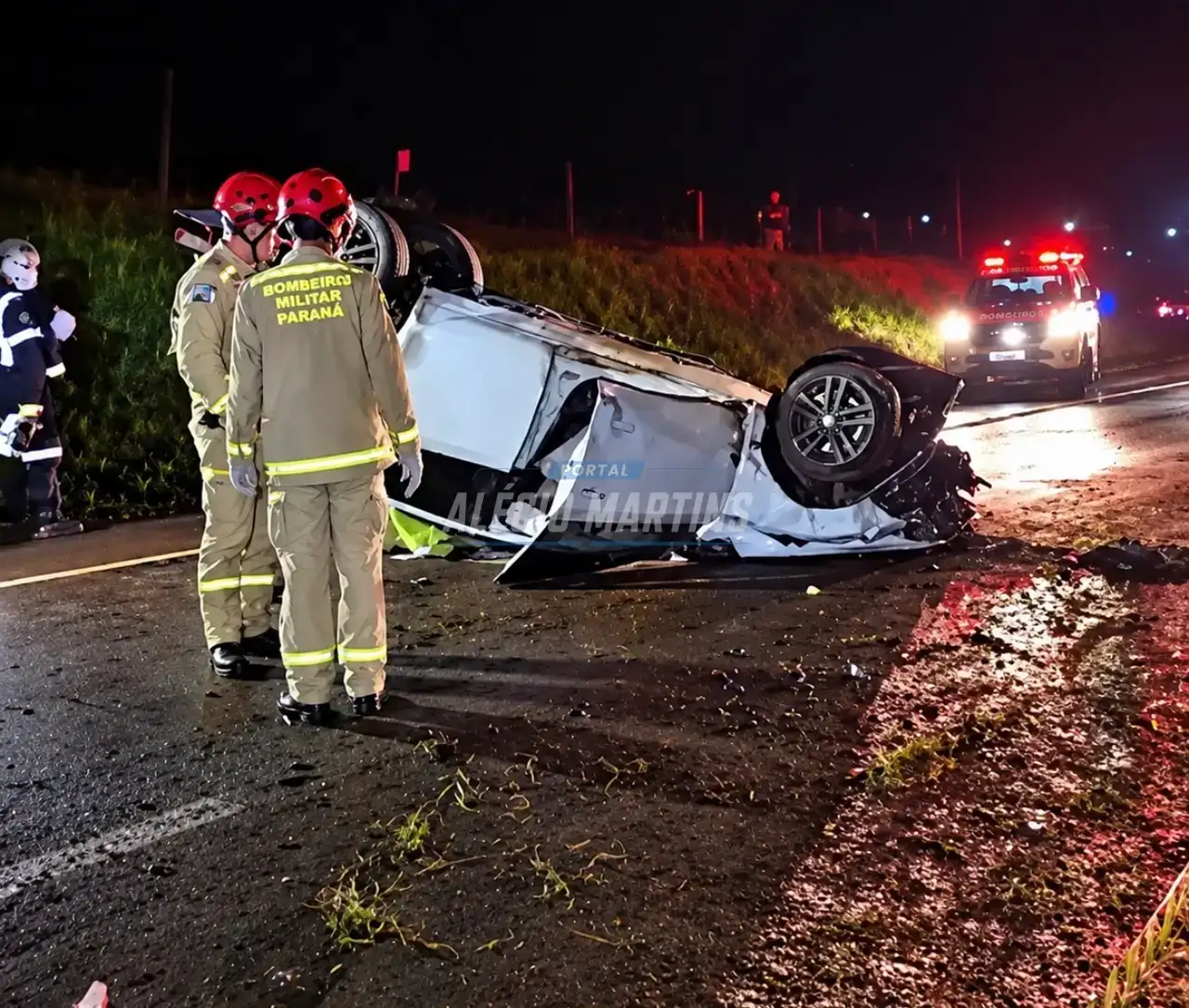 Ágora - Capotamento com vítima fatal na rodovia entre Maringá e Iguatemi