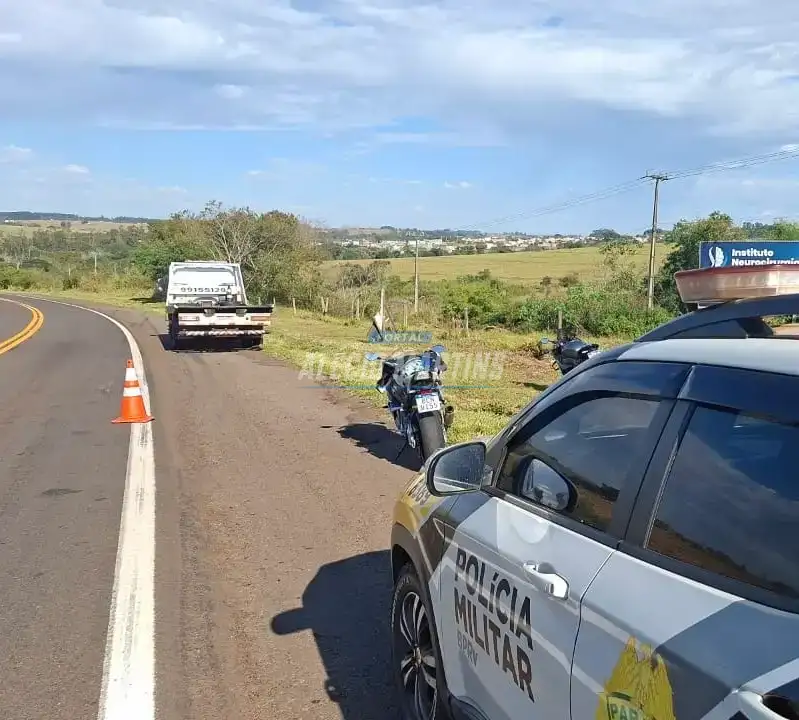 Motociclista fica ferido após perder o controle de moto de alta cilindrada na PR-323