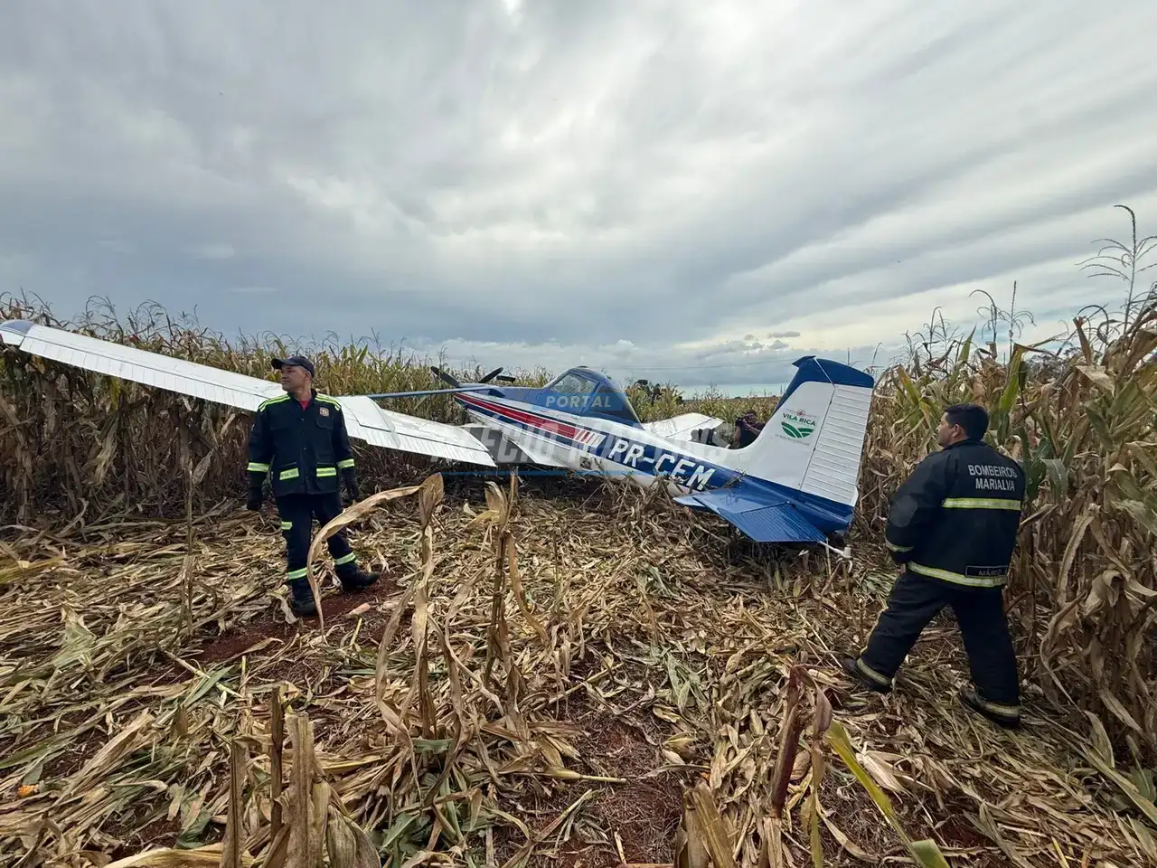 Piloto sobrevive ao sexto acidente aéreo após pouso forçado na área rural de Marialva