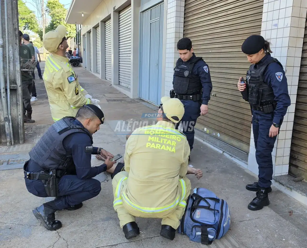 Durante tentativa de furto, homem sofre descarga elétrica e cai de marquise em Maringá