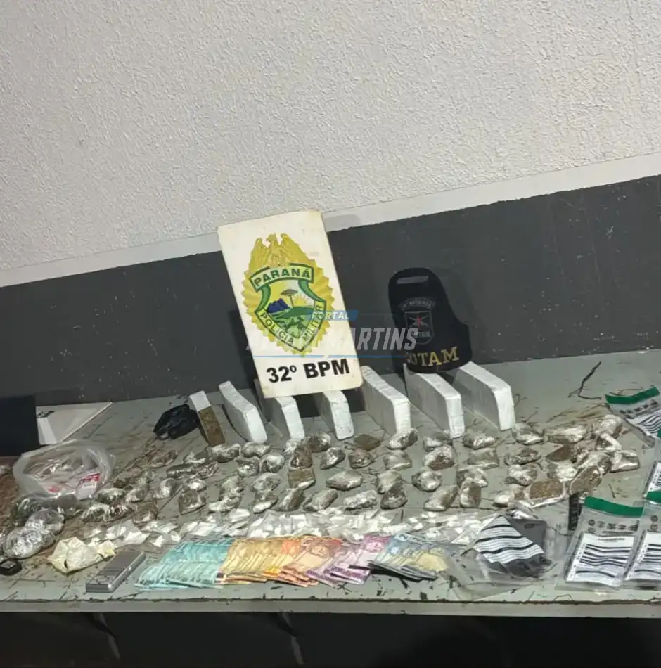 Rotam em ação: homem é preso com drogas avaliadas em aproximadamente R$ 100 mil em Paiçandu