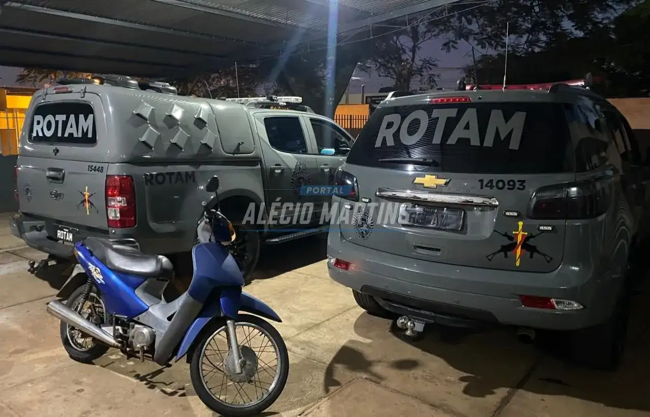 ROTAM recupera moto furtada e realiza prisões em Paiçandu