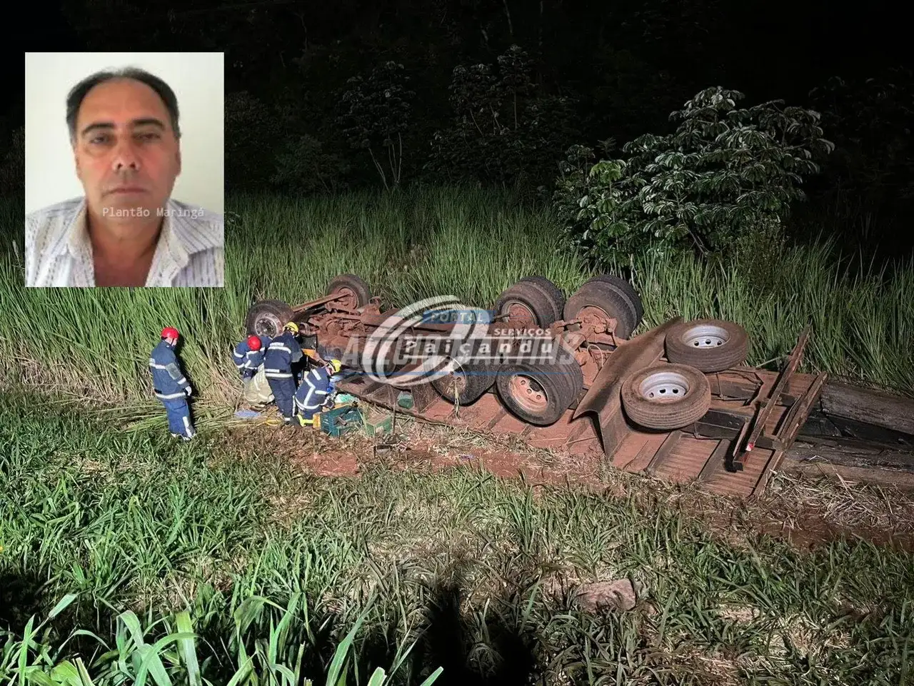 Caminhoneiro morre após capotamento na PR-323 em Doutor Camargo