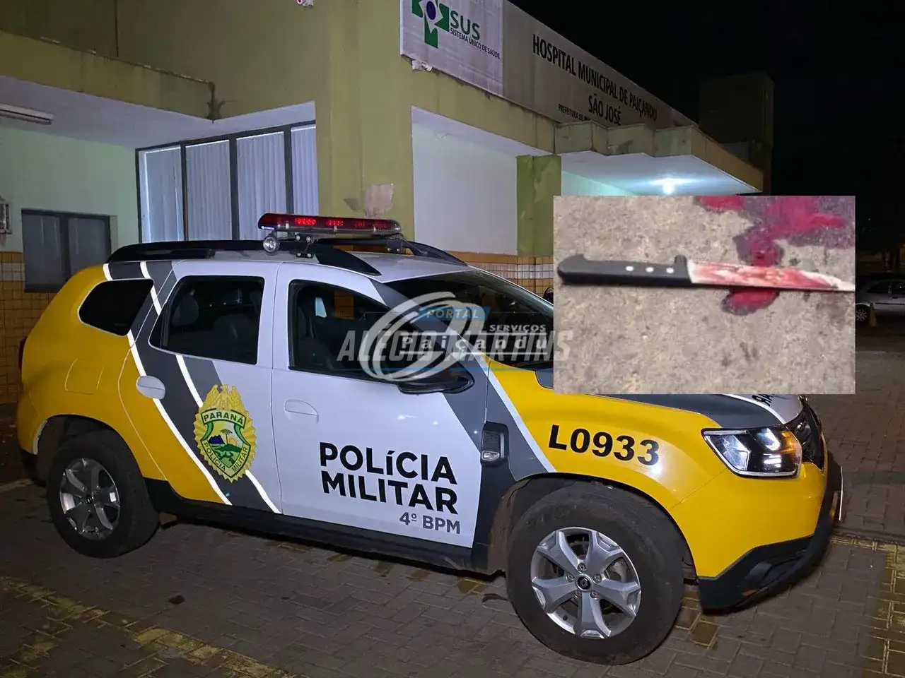 Discussão familiar termina em jovem esfaqueado pelo cunhado em Paiçandu