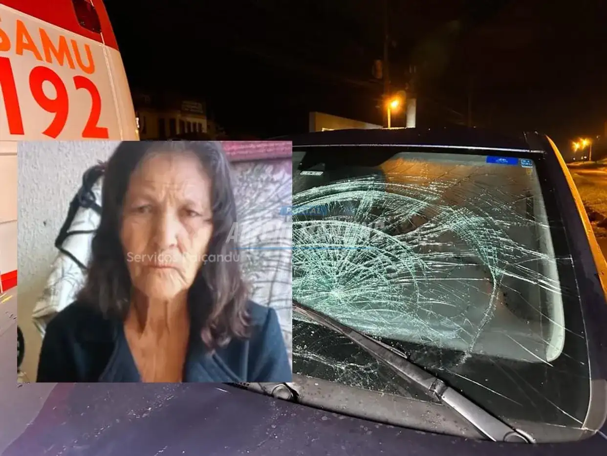Morre no hospital idosa atropelada na noite da última segunda-feira em Paiçandu