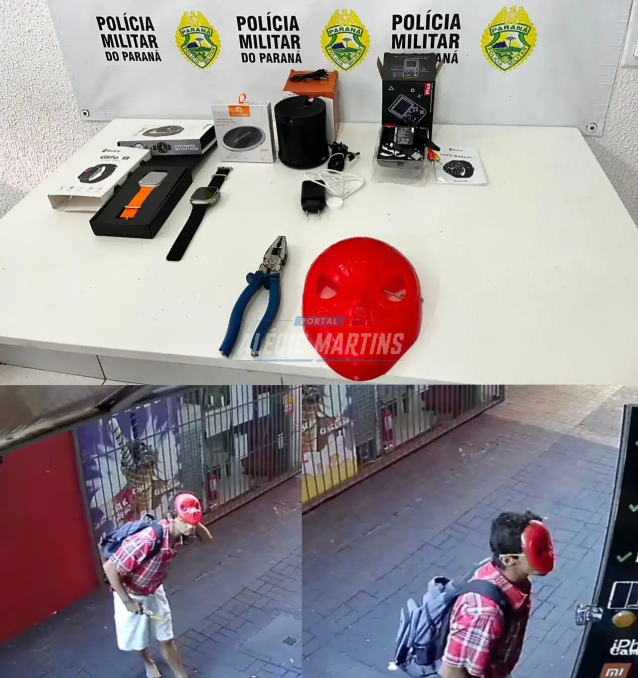 Ladrão que usava máscara do homem aranha para furtar é preso pela polícia militar