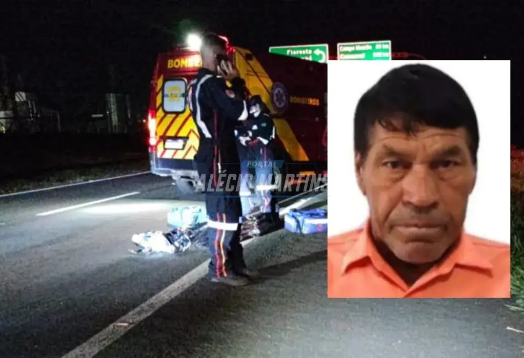 Idoso de 68 anos morre atropelado na rodovia PR-317 em Floresta