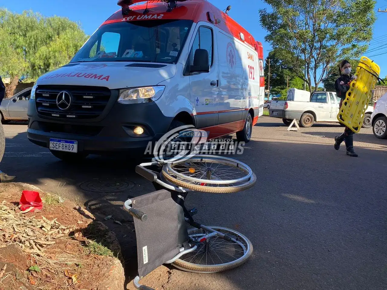 Cadeirante fica ferido após ser atropelado por veículo na Av. Campos Elíseos