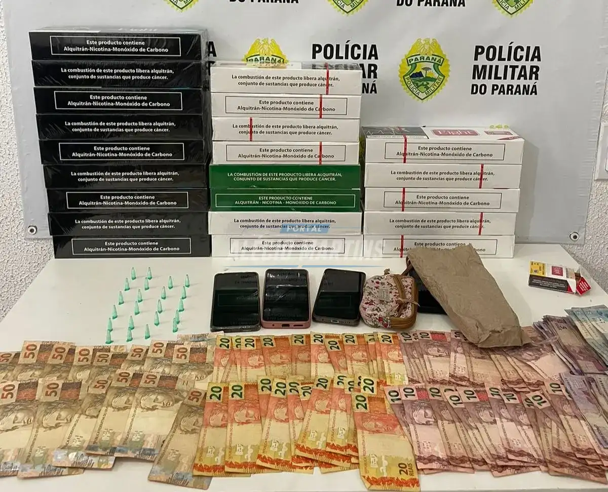 Polícia militar apreende cocaína que eram vendidas em bar de Paiçandu. Três pessoas foram encaminhadas à delegacia