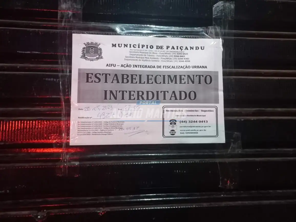 Operação AIFU é realizada na noite desta sexta-feira em Paiçandu