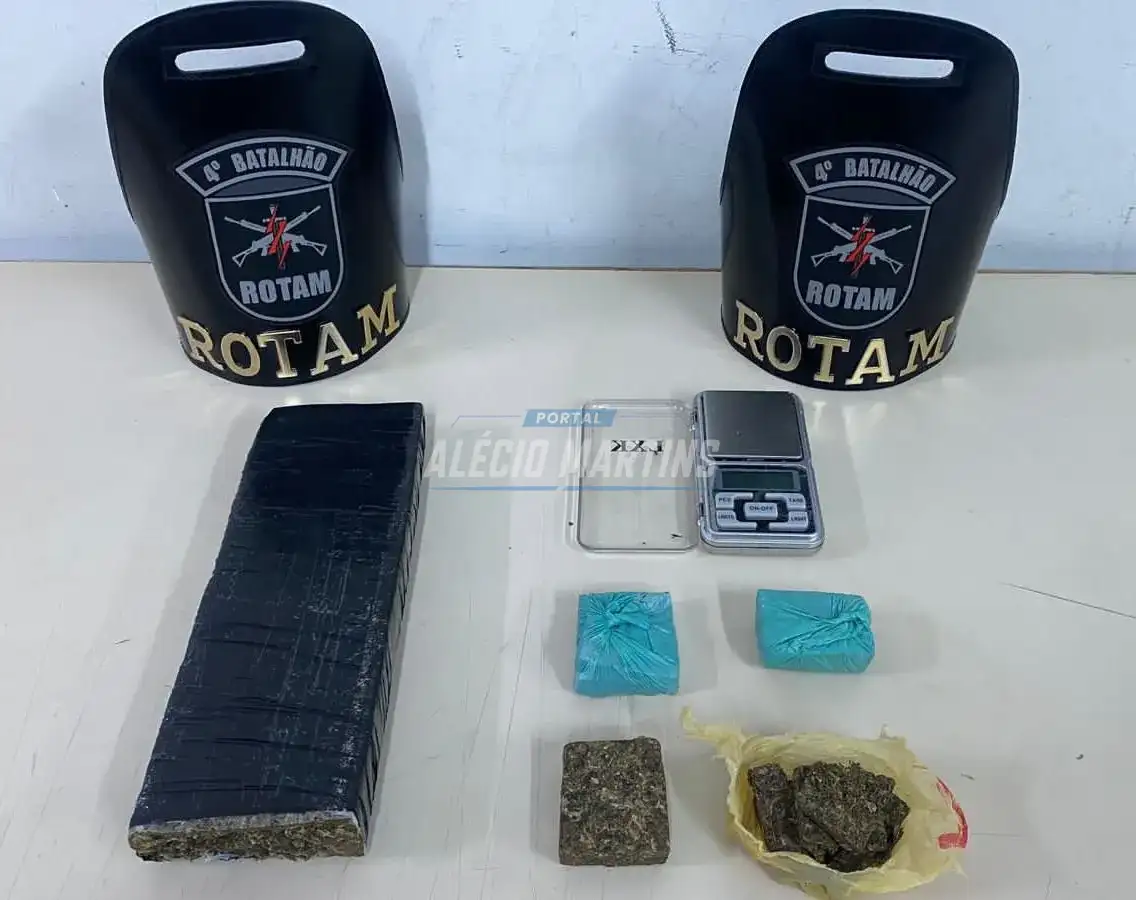 ROTAM apreende drogas e prende acusado de tráfico em Paiçandu