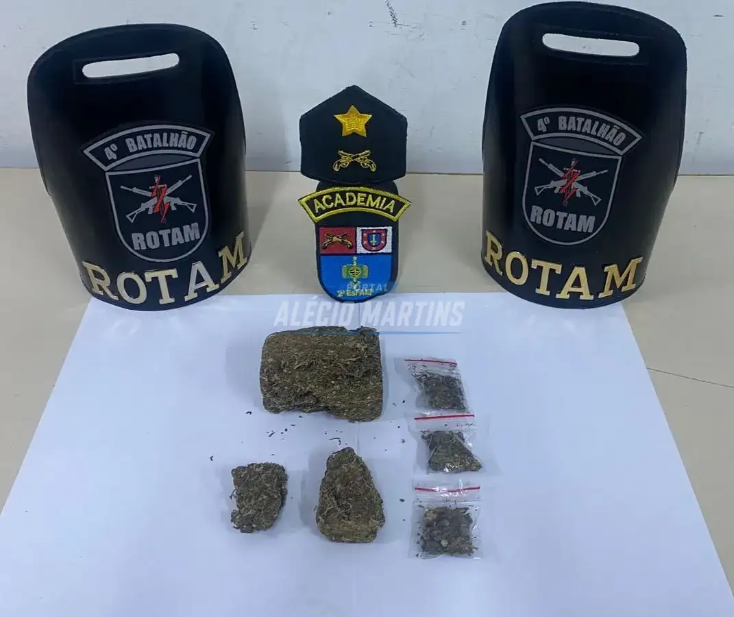 Em abordagem ROTAM apreende drogas e realiza prisão de acusado de tráfico, em Paiçandu