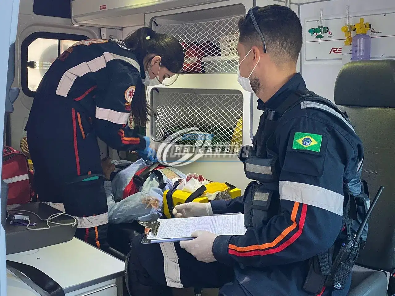 Ciclista é socorrido após ser atropelado por veículo na manhã deste sábado em Paiçandu