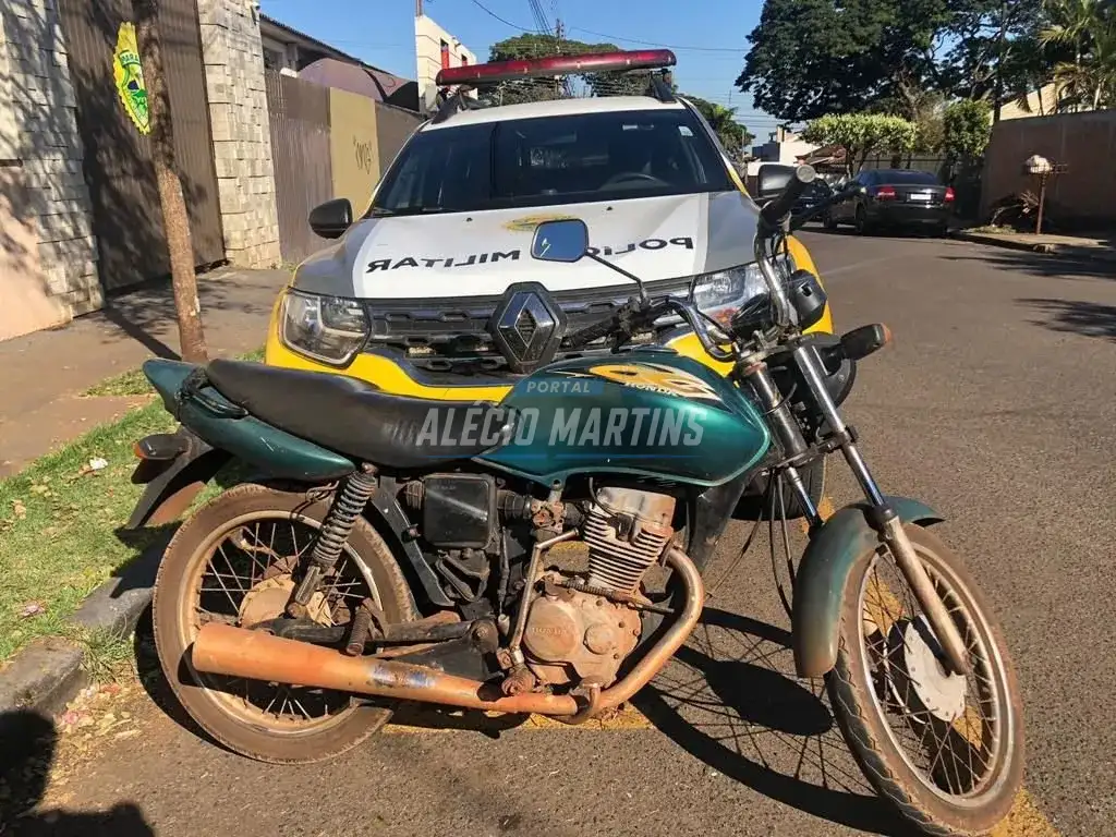 Moto furtada em Paiçandu é encontrada em estrada rural da cidade
