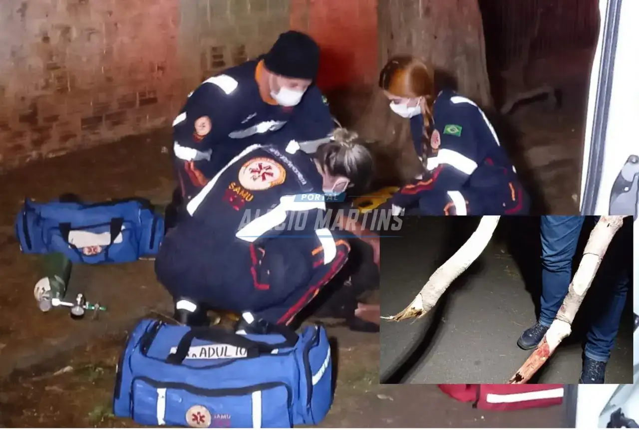 Homem é socorrido em estado grave após ser agredido a pauladas em Sarandi