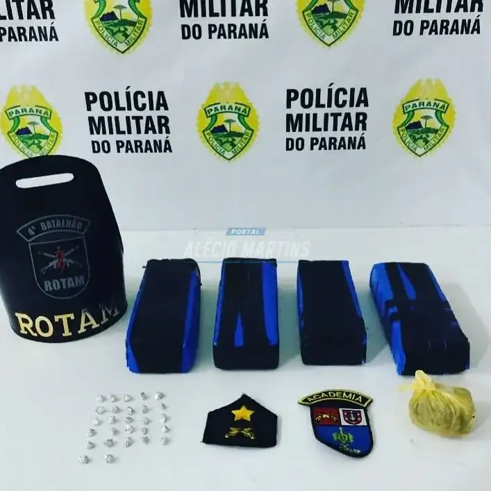 ROTAM apreende mais de 2kgs de drogas na madrugada deste sábado em Paiçandu