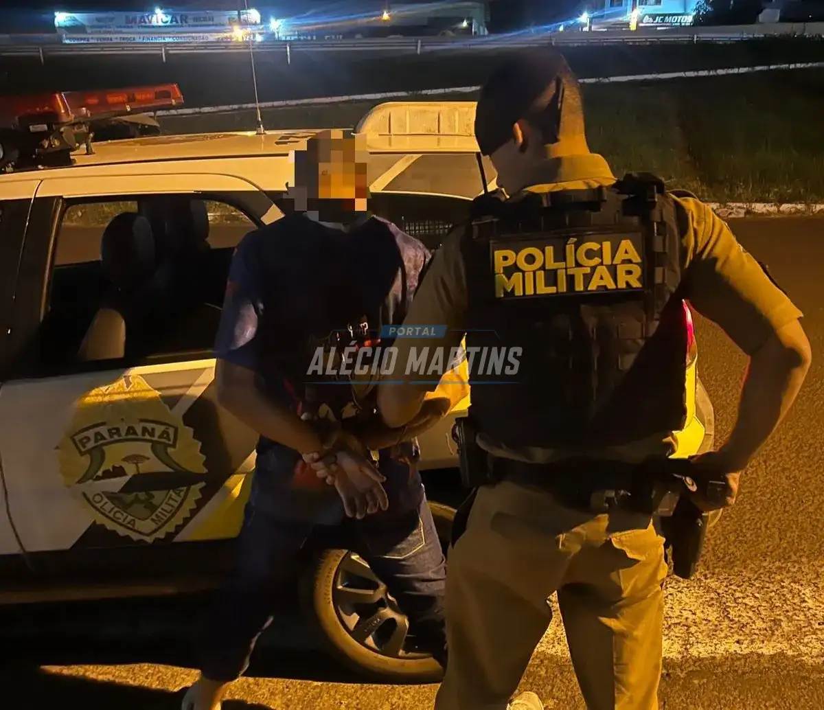 Em abordagem homem com mandado de prisão é preso pela PM em Paiçandu