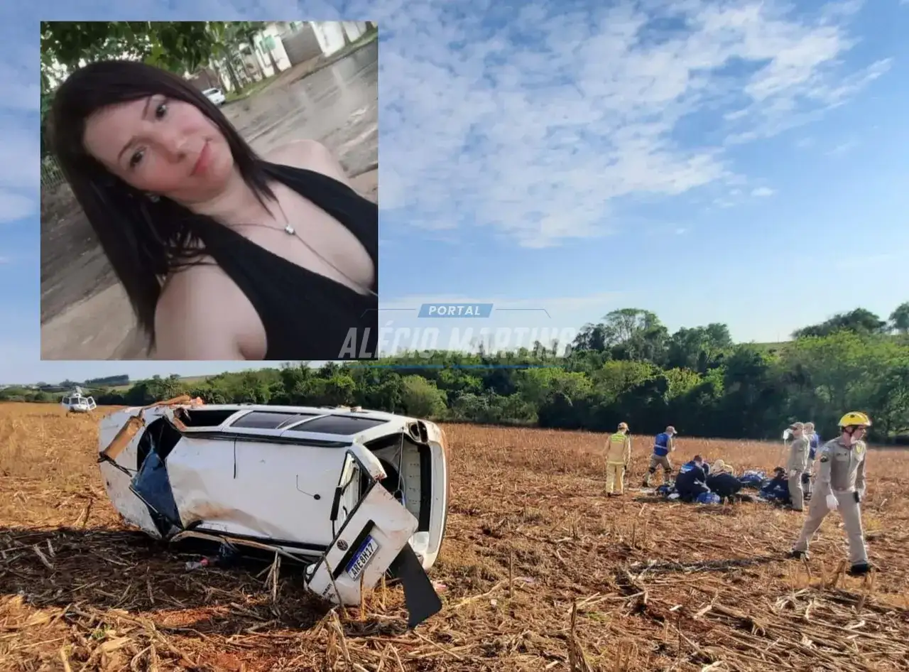Professora morre após ser ejetada de veículo que capotou na rodovia entre Floresta e Itambé