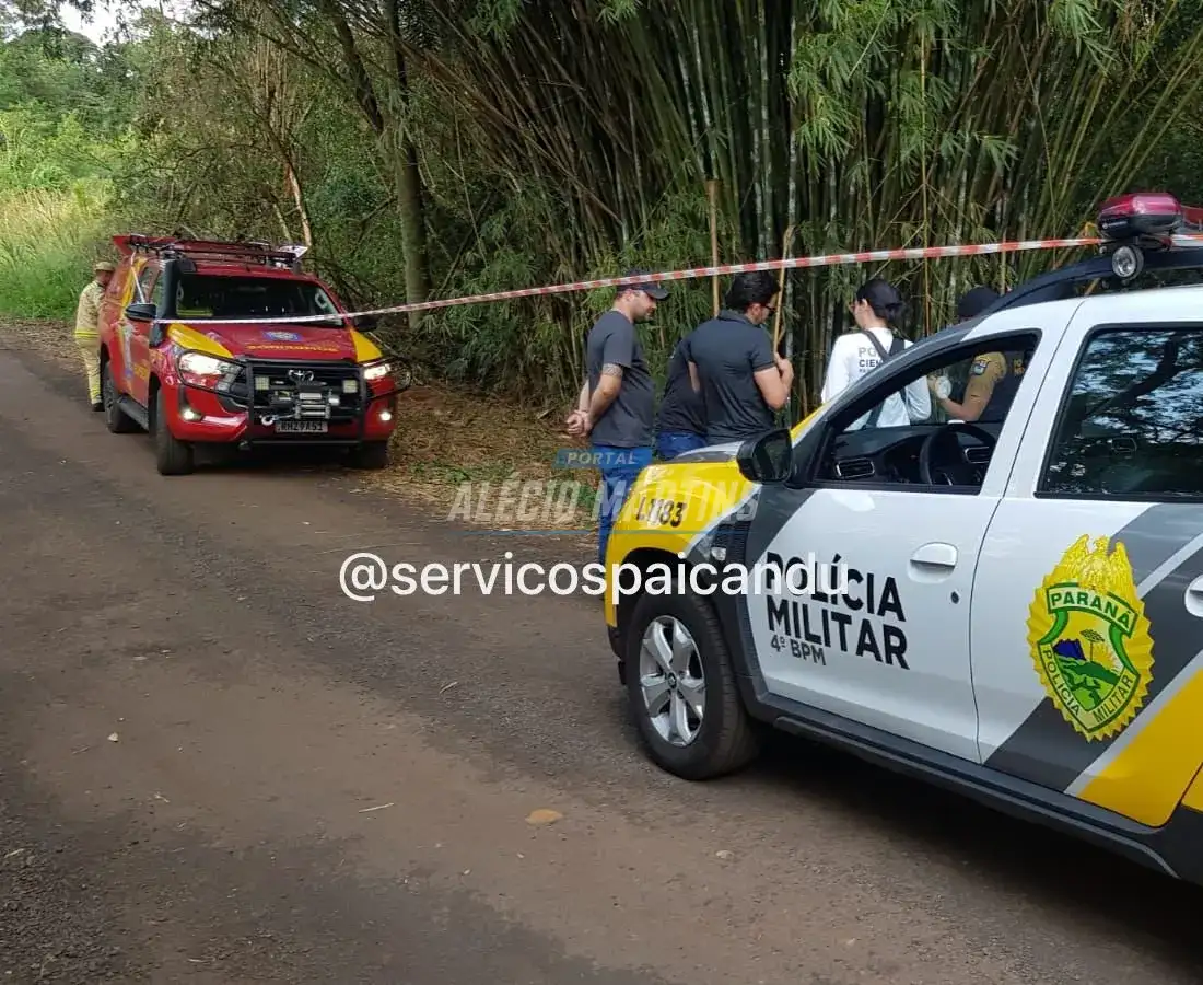 Corpo de mulher é encontrado sem roupa e sem cabeça em um córrego na área rural entre Paiçandu e Maringá