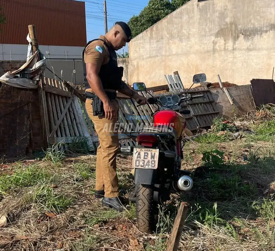 Moto furtada em Maringá é recuperada pela PM de Paiçandu