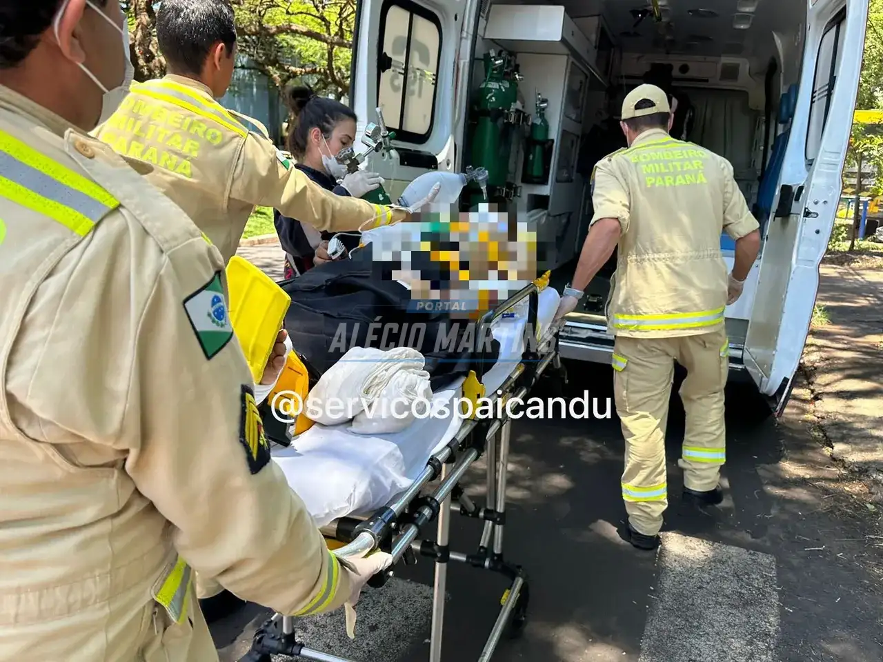 Sorveteiro de 82 anos é socorrido em estado grave após ser atropelado por moto, em Maringá