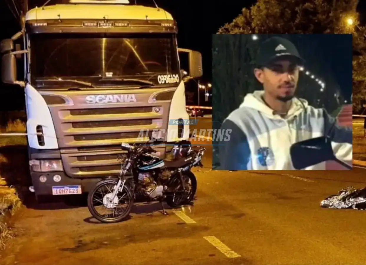 Motociclista morre ao colidir contra carreta estacionada em Maringá