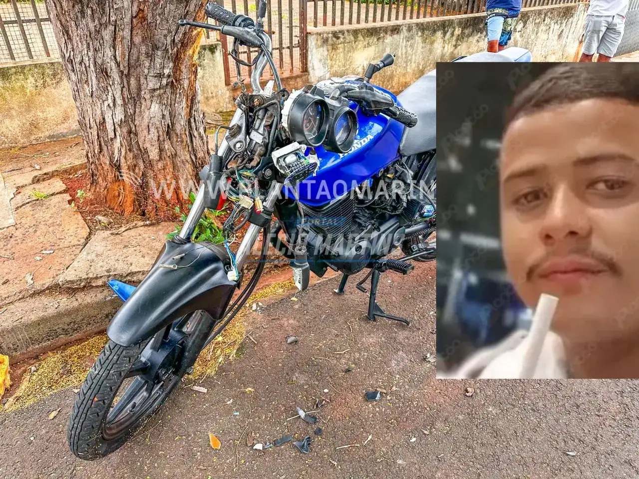 Morre no hospital motociclista que bateu em árvore ao tentar fugir da polícia em Maringá