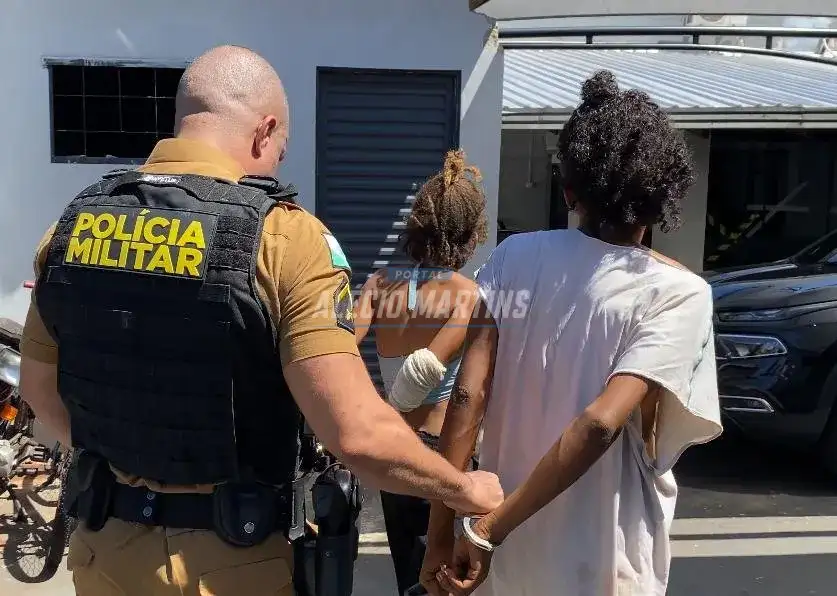 Irmãs do crime são presas em flagrante pela PM após furtar mais uma residência em Paiçandu.