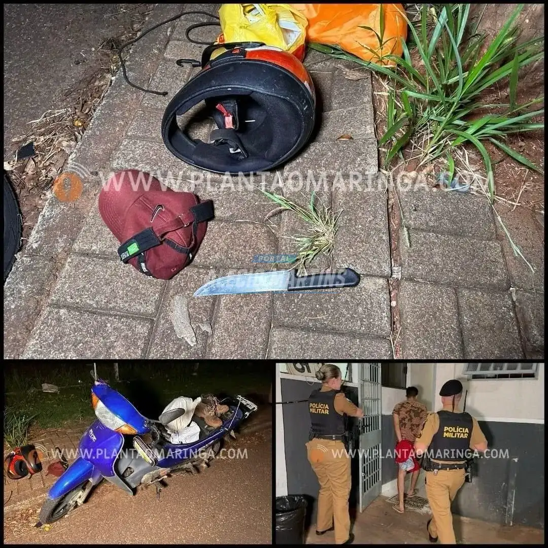 Revoltante - Jovem de 21 anos é agredida durante tentativa de estupro em Maringá. O marginal foi preso pela PM