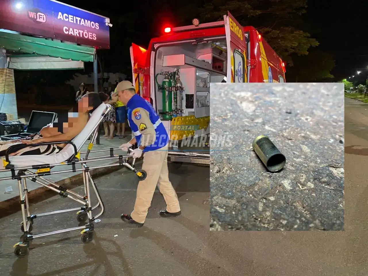 Mulher é ferida no peito após ser vítima de bala perdida em frente a lanchonete em Paiçandu