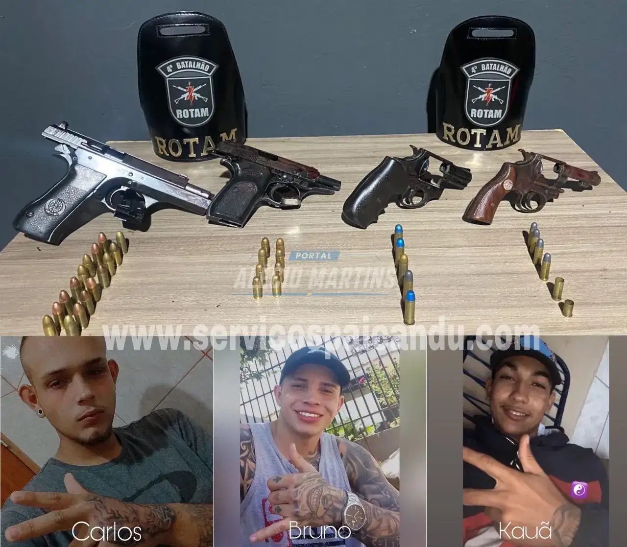 Três dos quatros indivíduos mortos em confronto com a ROTAM em Paiçandu, são identificados. Eles estavam armados e com carro roubado