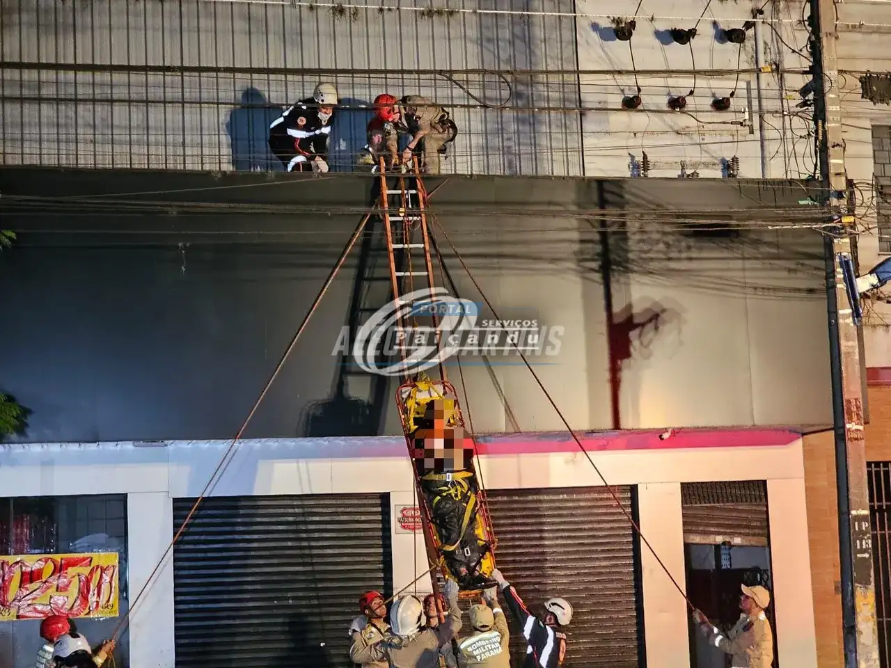 Trabalhador é socorrido em estado grave após sofrer descarga elétrica em Maringá