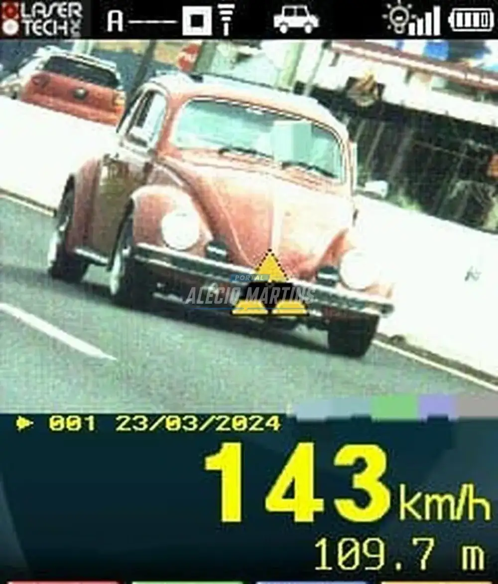 Fusca é flagrado a mais de 140km/h em rodovia da região