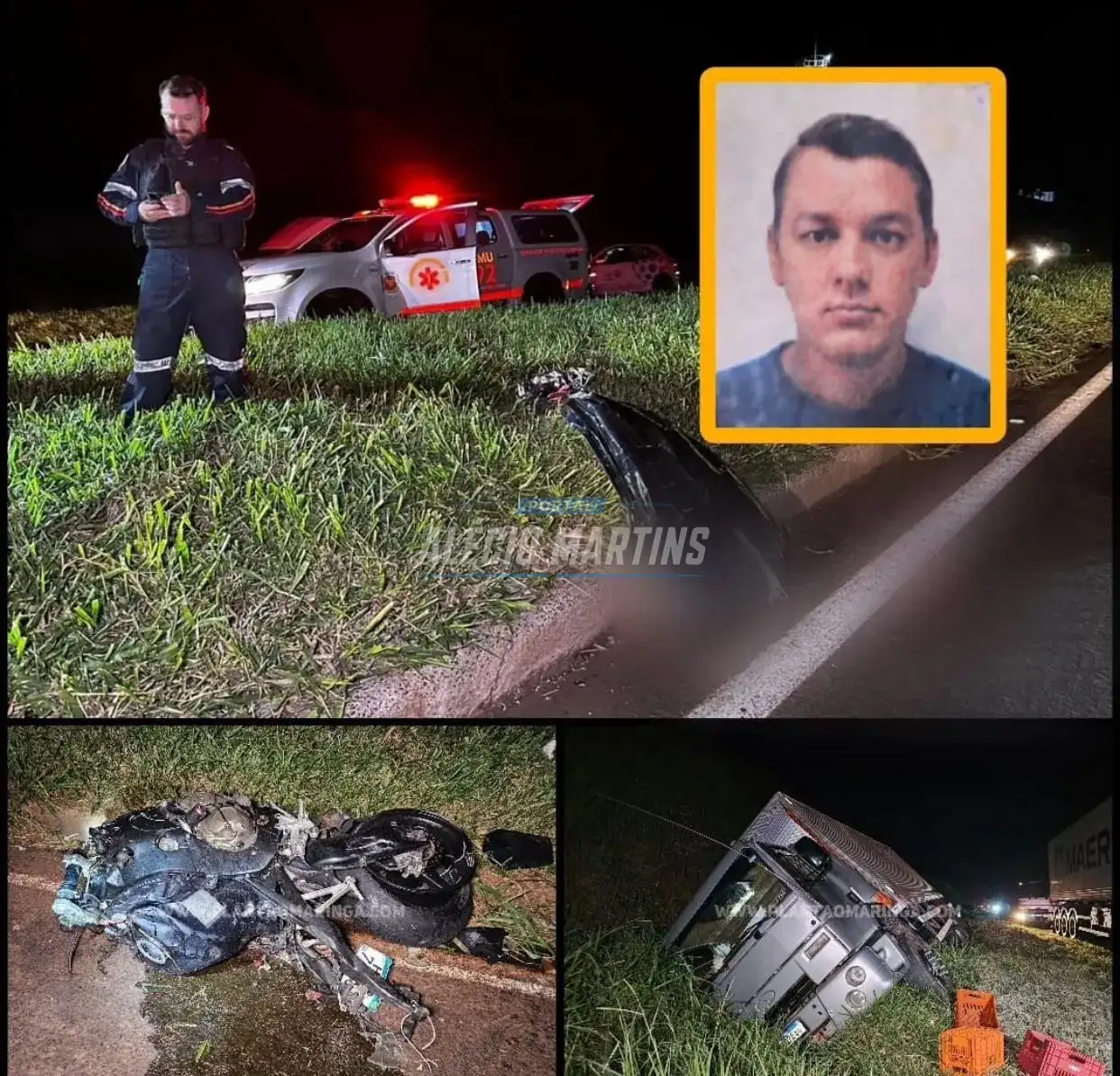 Motociclista morre após grave acidente na rodovia em Marialva