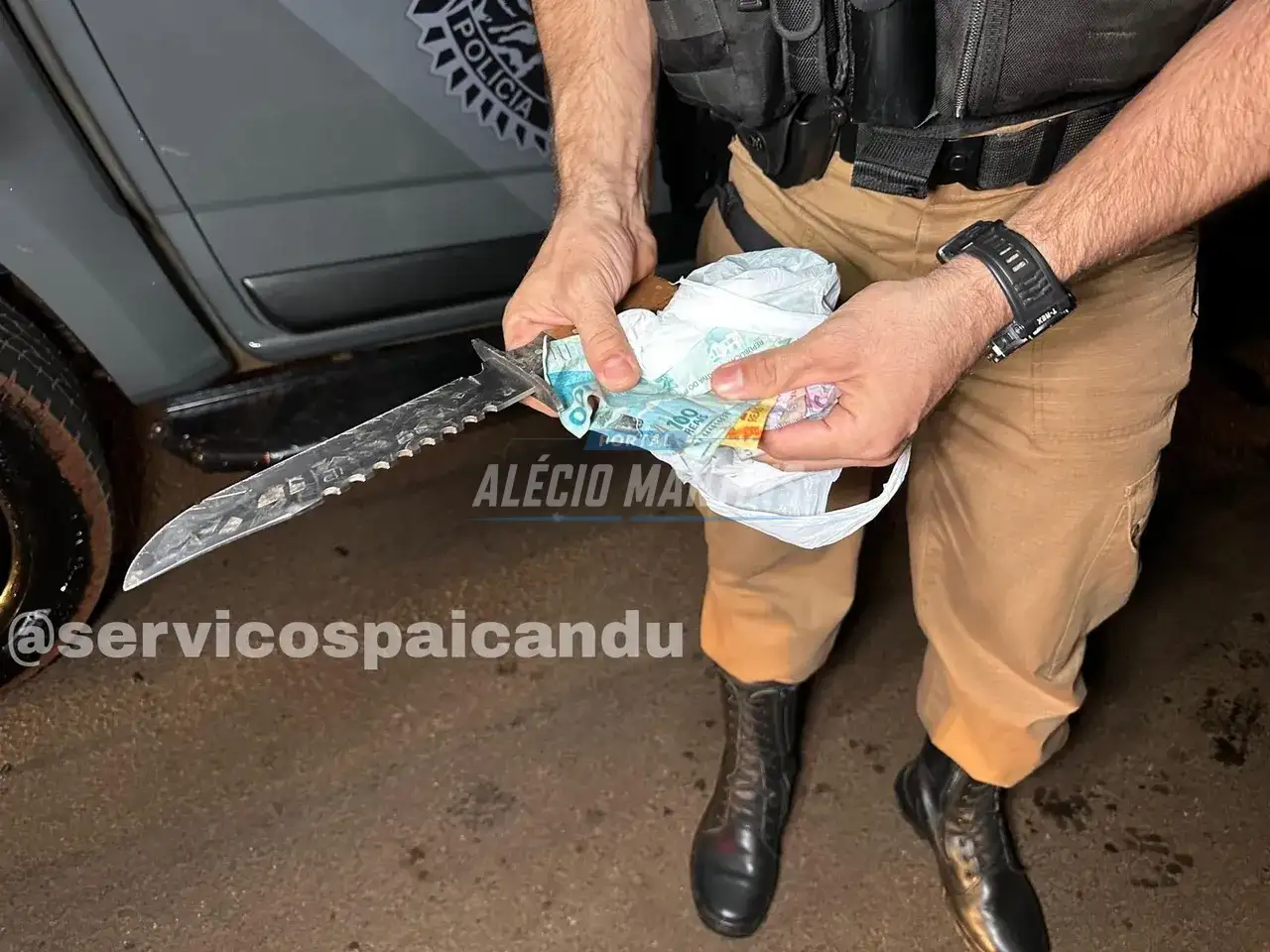 Cliente de bar é esfaqueado no peito durante assalto em Maringá