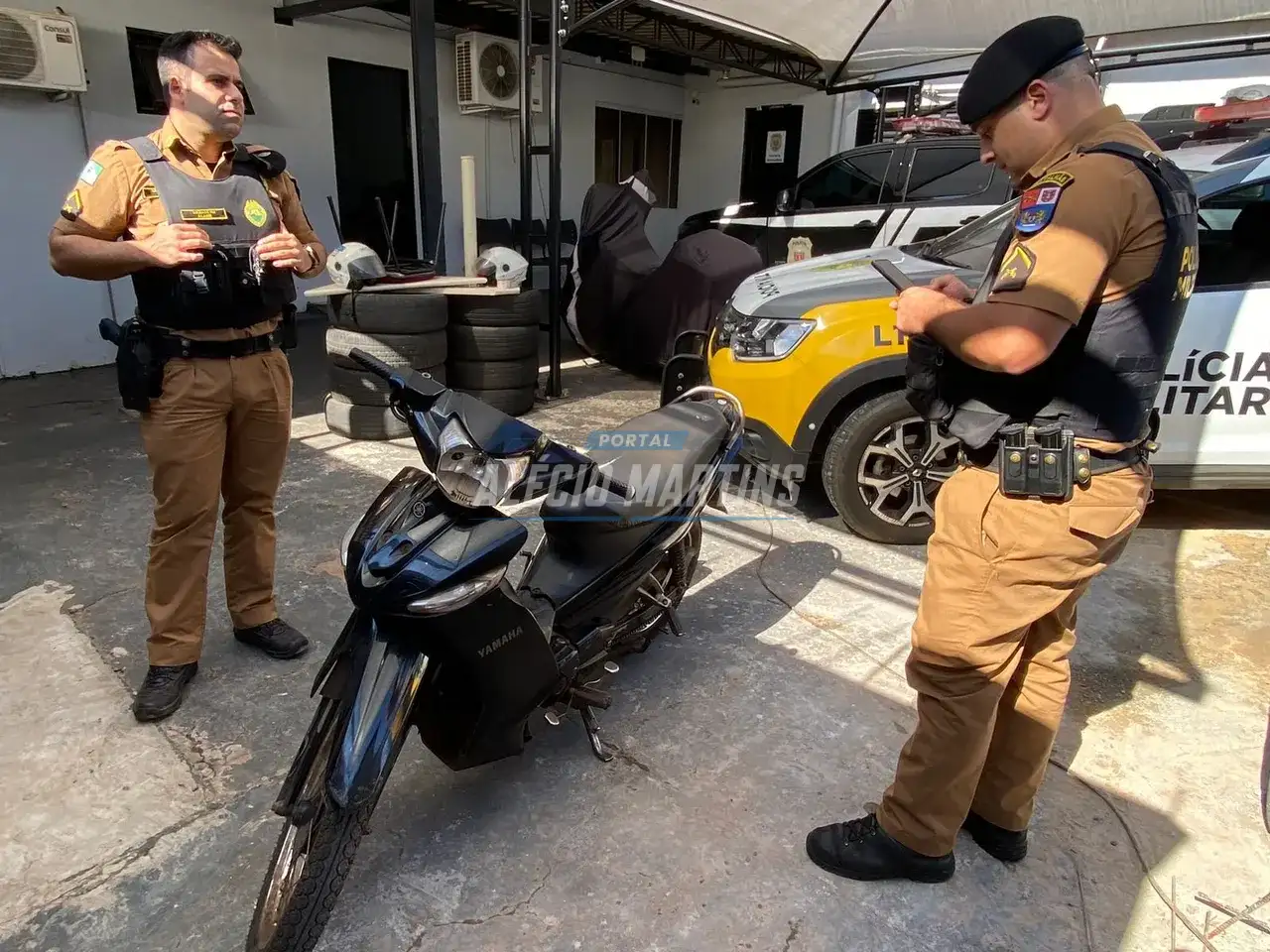 Moto furtada mês passado é recuperada pela polícia militar em Paiçandu