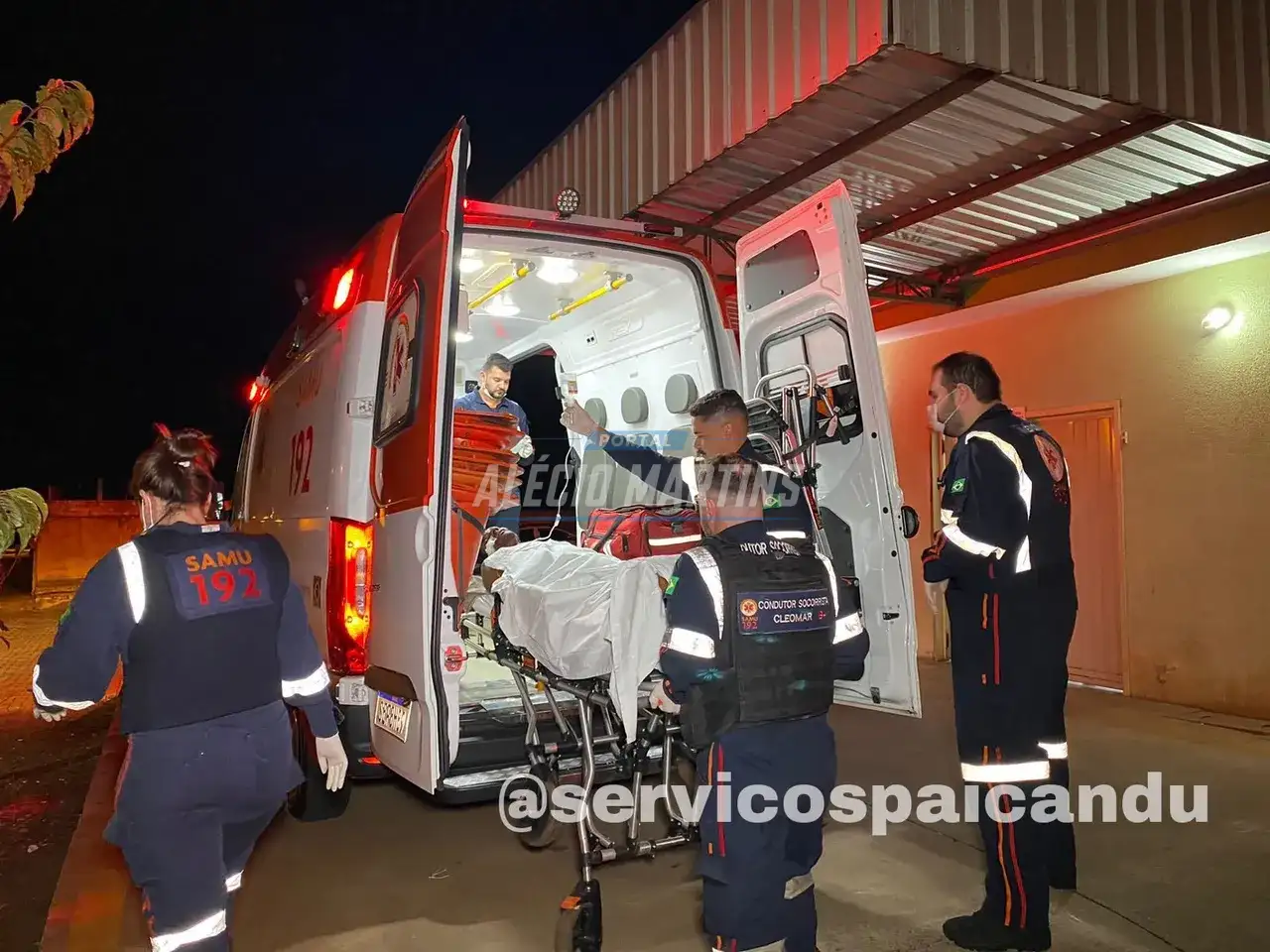 Homem é socorrido após levar 5 tiros nesta madrugada em Paiçandu