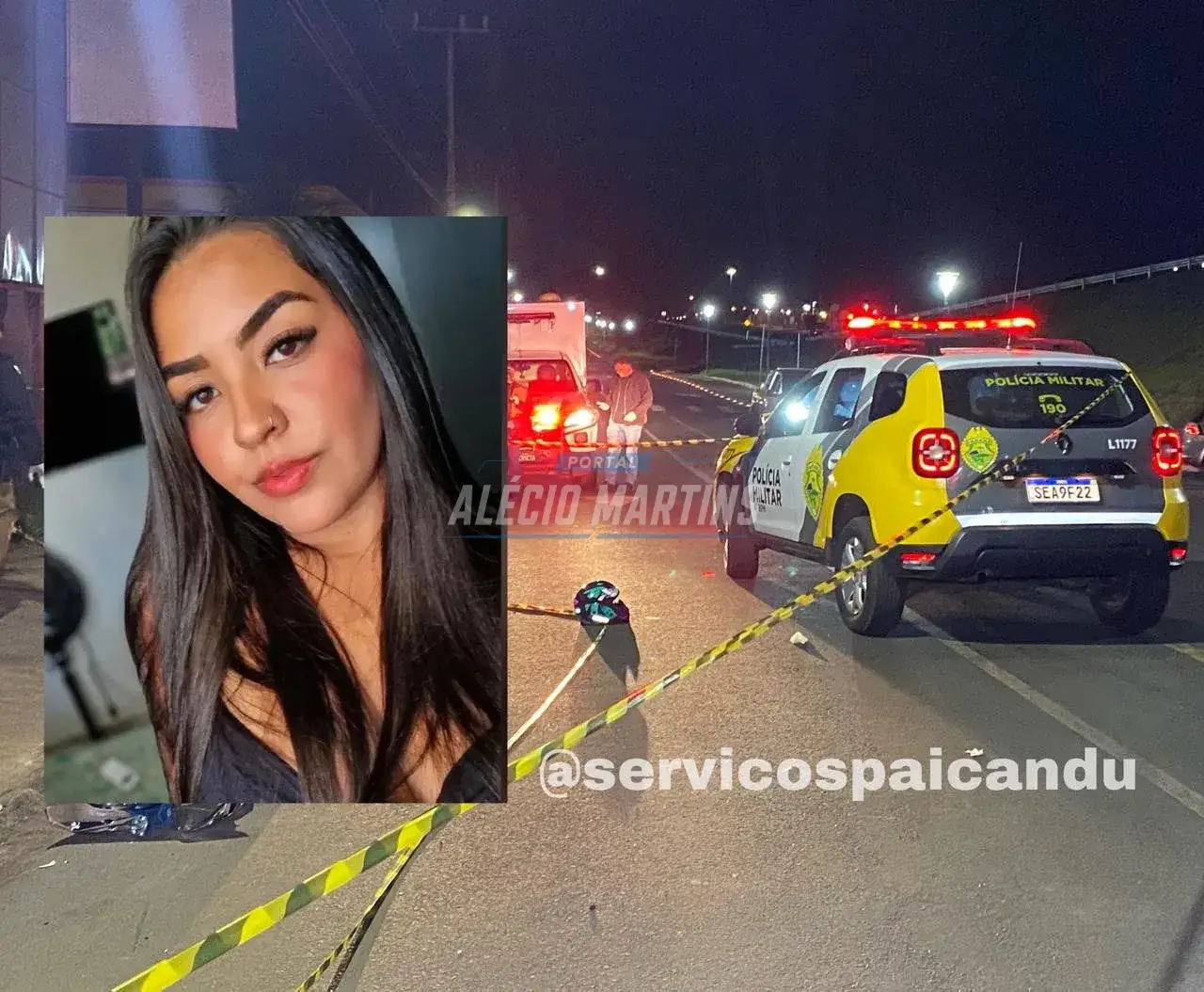 Jovem morre após colisão entre duas motos na marginal da rodovia em Paiçandu